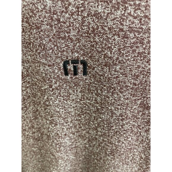 Size Small - Travis Mathew Men's Hideaway 1/4 Zip Golf Top (Heather Wine) 1MQ186 - Picture 6 of 10